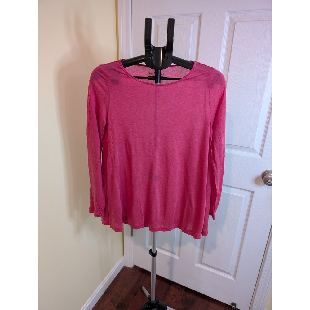 Vineyard Vines Long Sleeve Top Pink Tencel Cashmere Blend - Size M